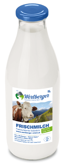 Eine Flasche Werlberger Milch